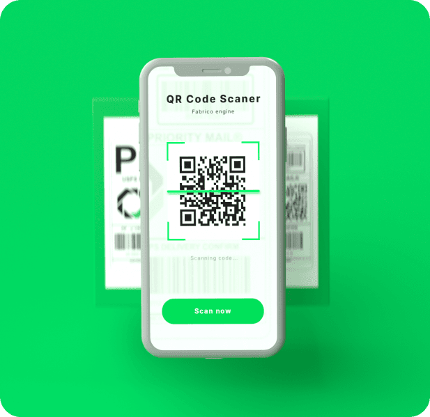 Use your mobile device to scan the QR code of spare parts or machines.